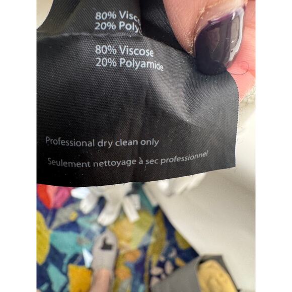 Alexander Wang NWOT White Knit Finely Ribbed smock detail Turtleneck Size M - Picture 15 of 15